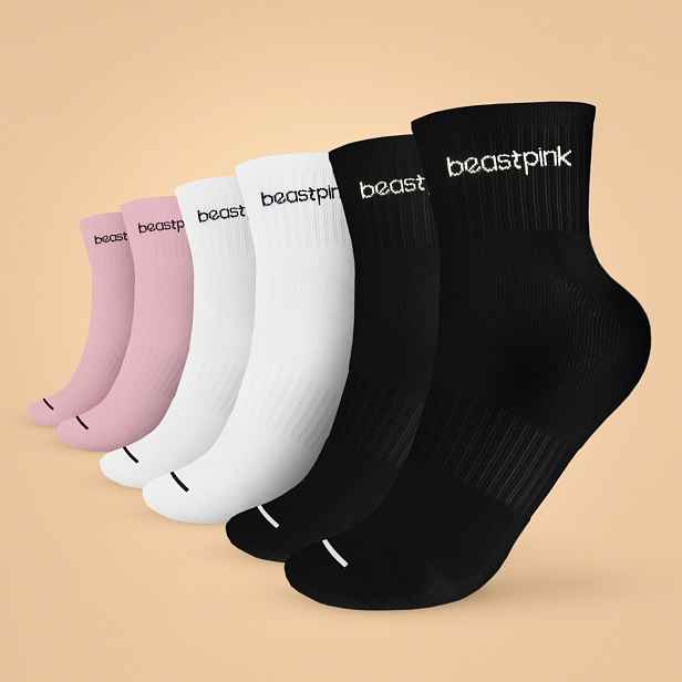 BeastPink Ponožky Midhigh Socks 3Pack