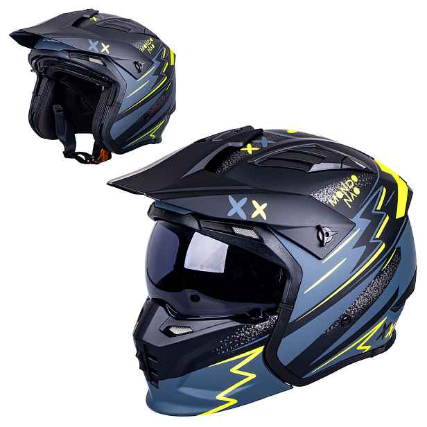 Modulární přilba W-TEC Badalone Graphic matně - (53-54)