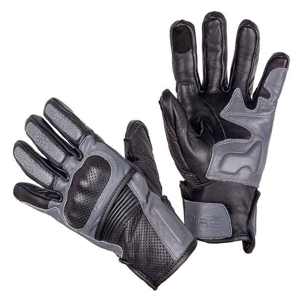 Kožené moto rukavice W-TEC Boldron černo
