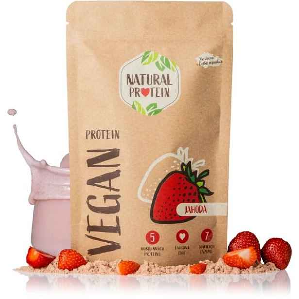 NATURAL PROTEIN VEGANSKÝ PROTEIN JAHODA 350 G Rostlinný protein , G