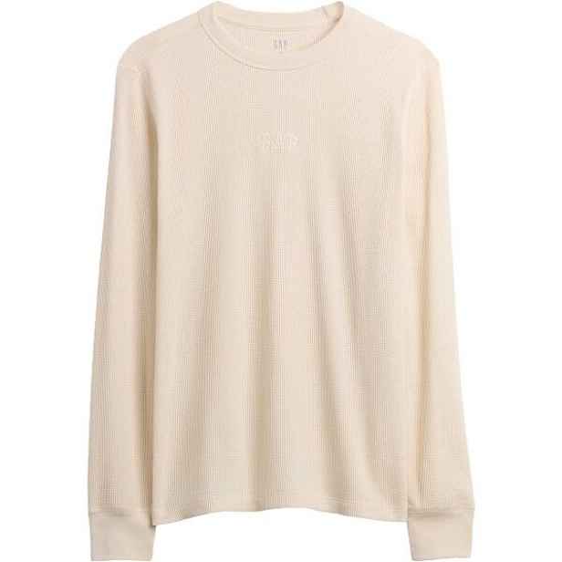 GAP V-FRCH LS WAFFLE MINI LOGO CREW Pánské tričko