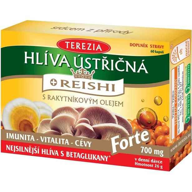 TEREZIA HLÍVA ÚSTŘIČNÁ REISHI FORTE 60 CAPS Houby pro imunitu