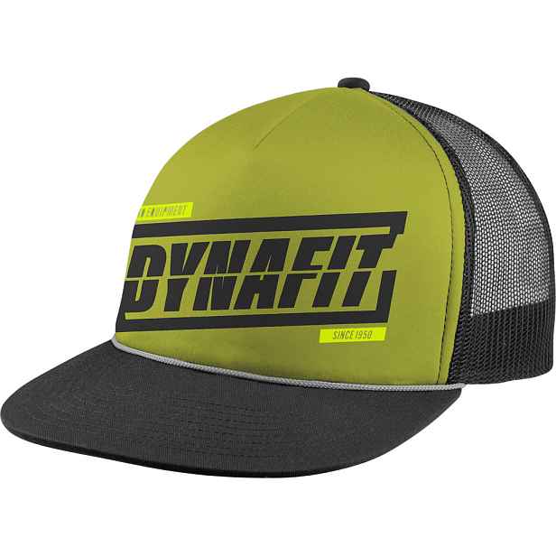 Dynafit Graphic Trucker Cap lime/TABLOID Barva: limetková, Velikost: UNI