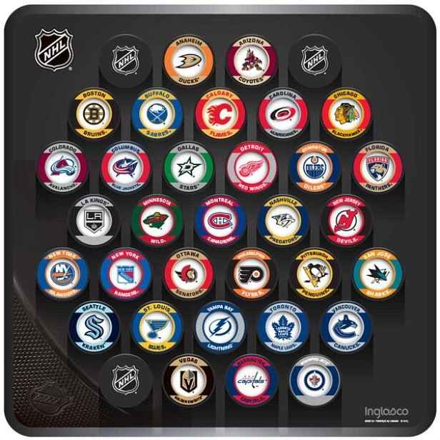 INGLASCO NHL WALL PLAQUE SQUARE Plaketa pro fanouškovské puky