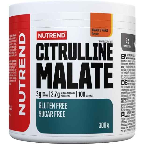 Nutrend CITRULLINE MALATE 300 G POMERANČ + MANGO Aminokyseliny , G