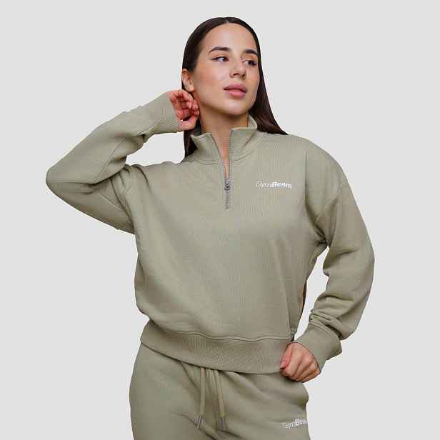 GymBeam Dámská mikina 1/2 Zip Agile Sage