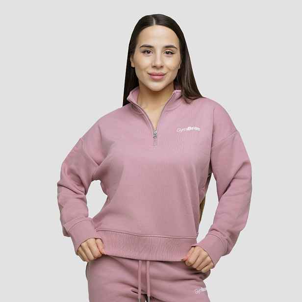 GymBeam Dámská mikina 1/2 Zip Agile Woodrose