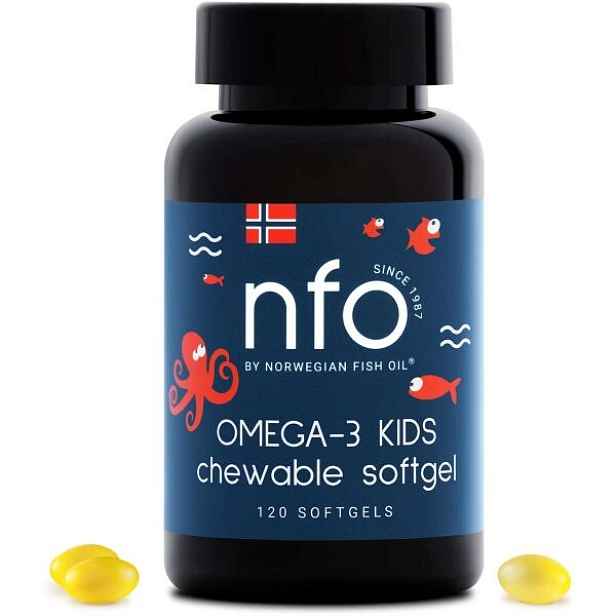NFO OMEGA-3 CHEWABLES WITH VITD Dětské žvýkací kapsle