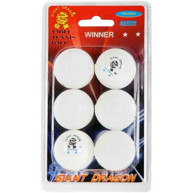Giant Dragon WHT PI PO MICKY 6 PACK Míče na stolní tenis