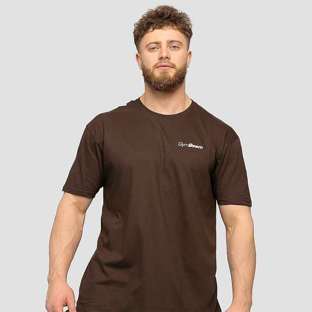GymBeam Tričko Basic Chocolate