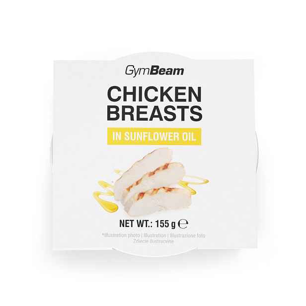 GymBeam Kuřecí prsa ve slunečnicovém oleji