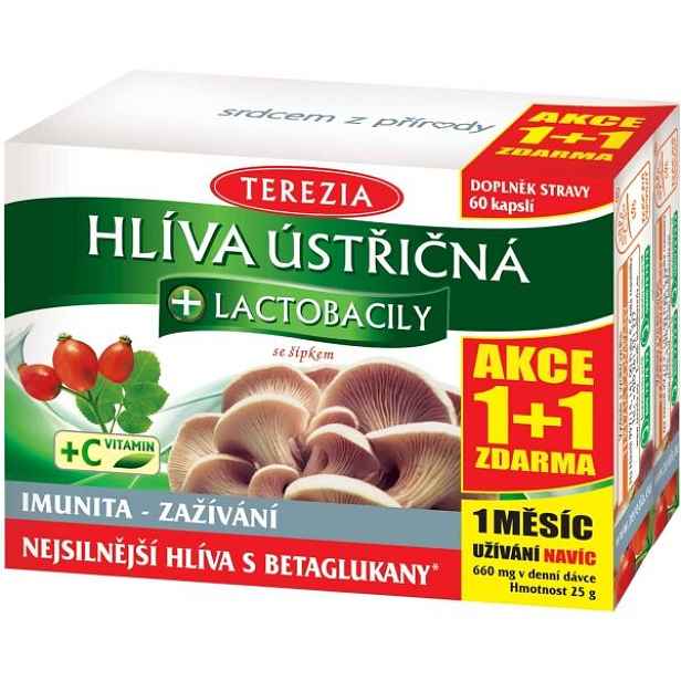 TEREZIA HLÍVA + LACTOBACILY 60 CAPS+60 AKCE 1+1 Doplněk stravy