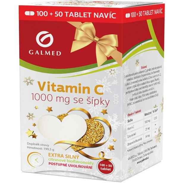 GALMED VITAMÍN C 1000 MG SE ŠÍPKY 100+50 TBL Vitamín C