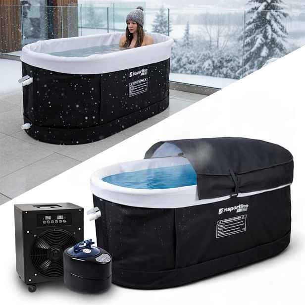 Přenosná otužovací vana inSPORTline FrostPeace 380 l s termoregulačním a napařovacím systémem