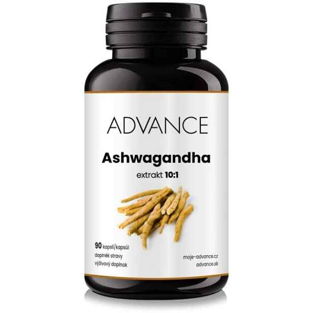 ADVANCE NUTRACEUTICS ASHWAGANDHA 90 KAPSLÍ - EXTRAKT 10:1 Doplněk stravy