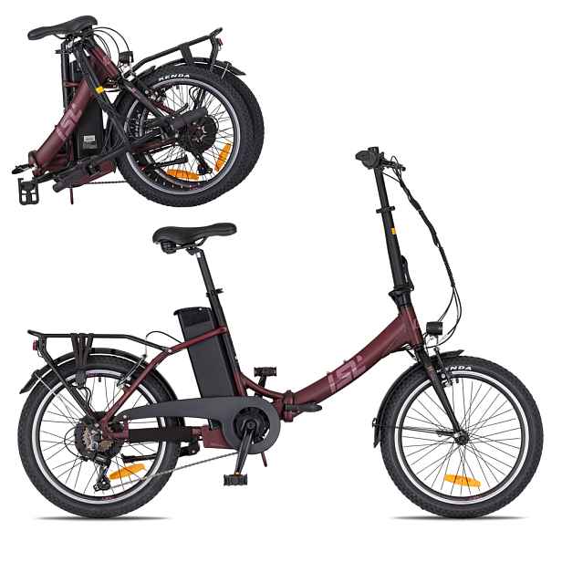 Skládací elektrokolo inSPORTline ISL Felior 468 Wh 20" - model 2026 • dojezd až 100 km • 156-183 cm 17" (156-183 cm) Velour