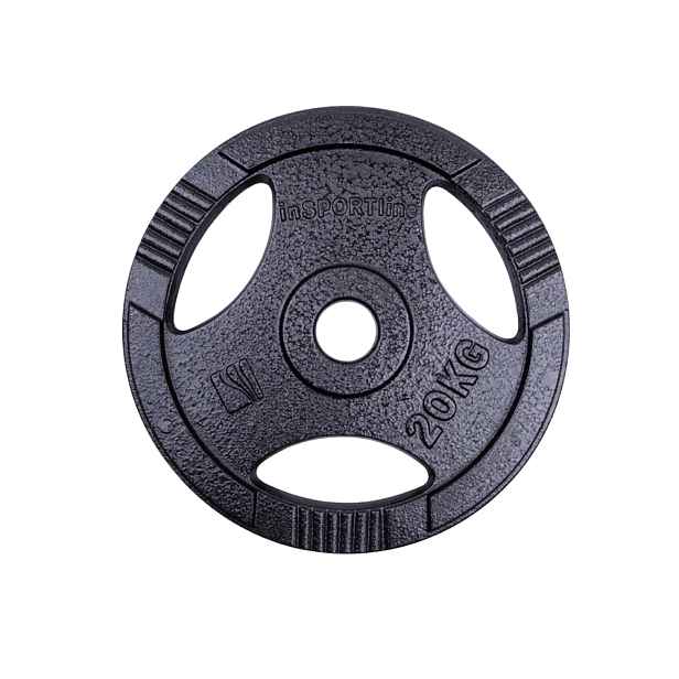 Litinový olympijský kotouč inSPORTline Hamerton 20 kg 50 mm