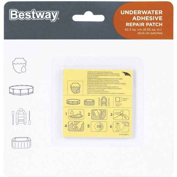 Bestway UNDERWATER ADHESIVE REPAIR PATCH Sada záplat, mix