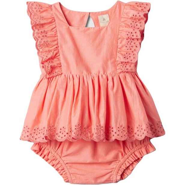 GAP BABY Dívčí šaty, lososová