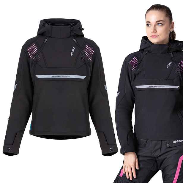 Dámská softshellová moto bunda W-TEC Annorack Lady černo
