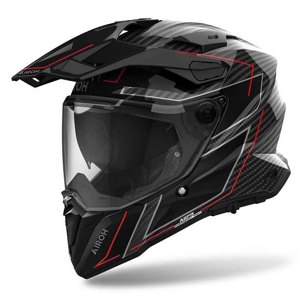 Moto přilba Airoh Commander 2 Carbon Stylish lesklá (53-54)