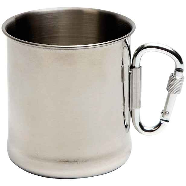 BO-CAMP karabinou - 300 ml stříbro Hrnek