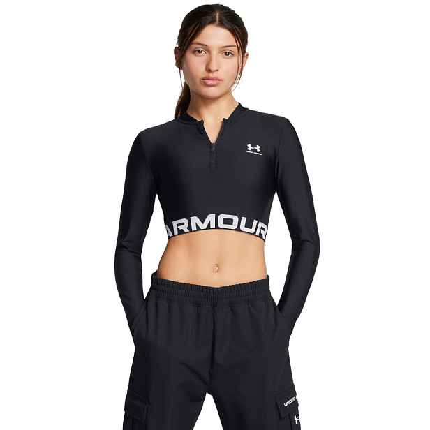 Under Armour Women‘s top HeatGear Rib 1/4 Zip LS