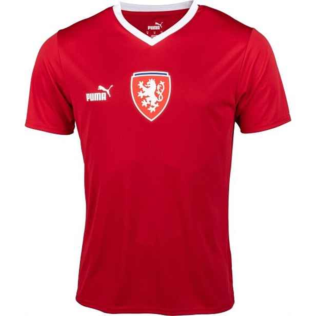 Puma FACR HOME JERSEY FAN TEE Pánské fotbalové triko