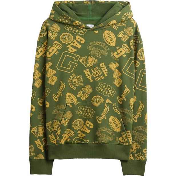 GAP V-JPN AOP LOGO PO Chlapecká mikina