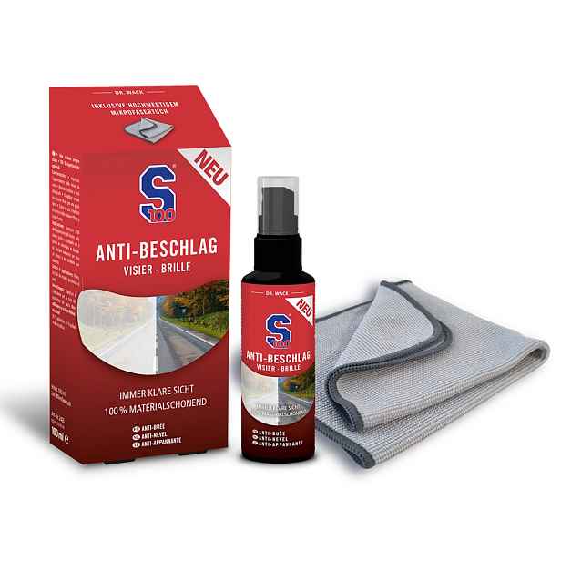 Protimlžící přípravek S100 Anti-Fog 100 ml včetně utěrky z mikrovlákna
