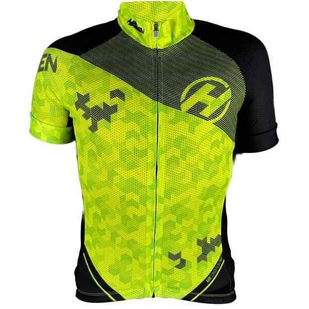 HAVEN SINGLETRAIL KID NEO Dětský cyklistický dres, reflexní neon