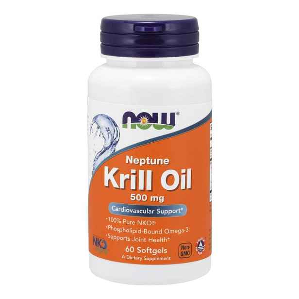 NOW Krill Oil Neptune olej z krilu 500 mg 60 softgel kapslí