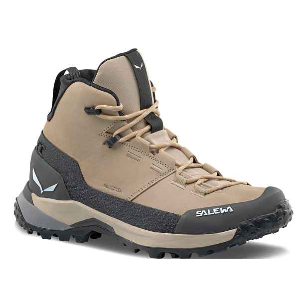 Salewa Puez Leather mid PTX , Quicksand/Onyx Dámské trekové boty