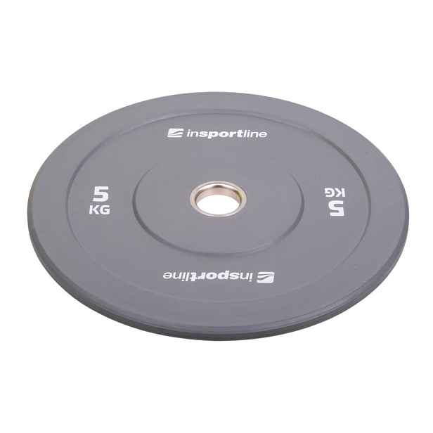Gumový kotouč inSPORTline Bumper Plate Go 5 kg 50 mm
