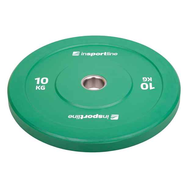 Gumový kotouč inSPORTline Bumper Plate Go 10 kg 50 mm
