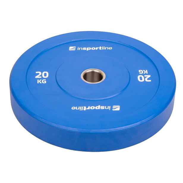 Gumový kotouč inSPORTline Bumper Plate Go 20 kg 50 mm