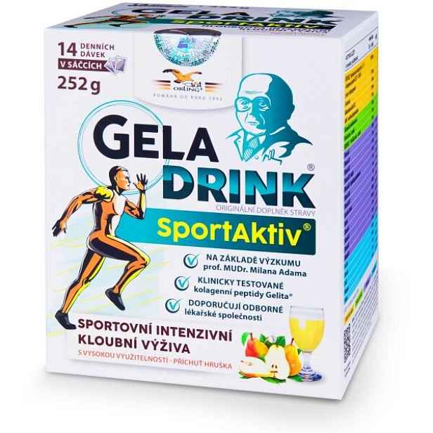 GELADRINK SPORTAKTIV V SÁČCÍCH 252 G Sportovní kloubní výživa , G