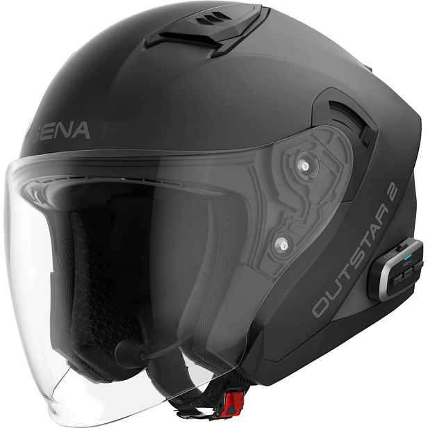 Moto přilba s headsetem SENA Outstar 2 matná (55-56)