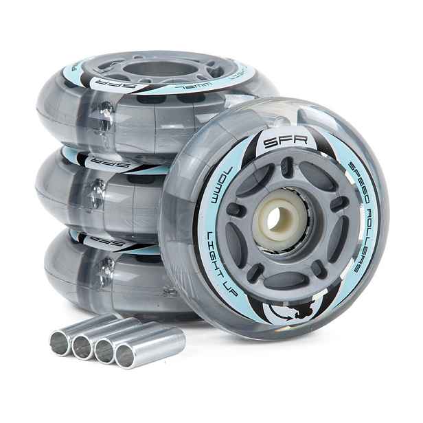 SFR - Light Up Inline Wheels - 64, 70, 72 mm - Průměr koleček: 64 mm