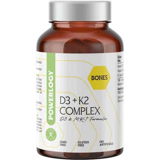 POWERLOGY D3 + K2 COMPLEX 60 CPS Vitamínový doplněk