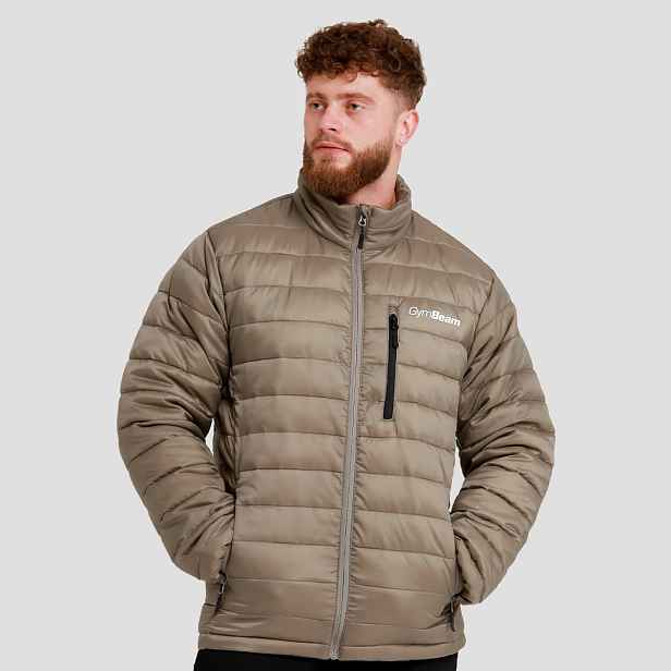 GymBeam Pánská bunda Puffer Vetiver