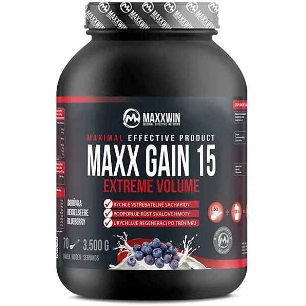 MAXXWIN MAXX GAIN 15 BORŮVKA 3.5 KG Gainer , KG
