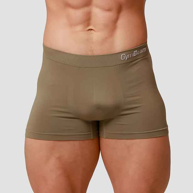GymBeam Men’s Seamless Boxers 2Pack Army