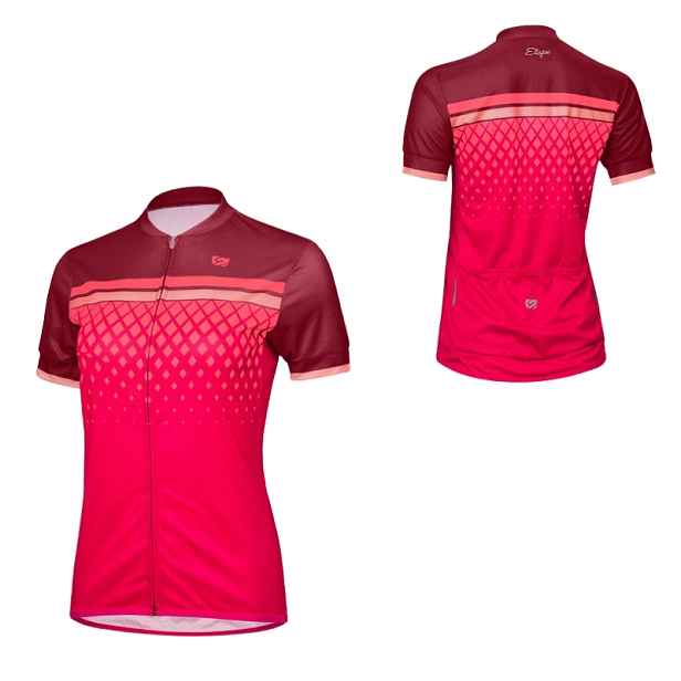 Dámský cyklistický dres s krátkým rukávem Etape Diamond bordeaux