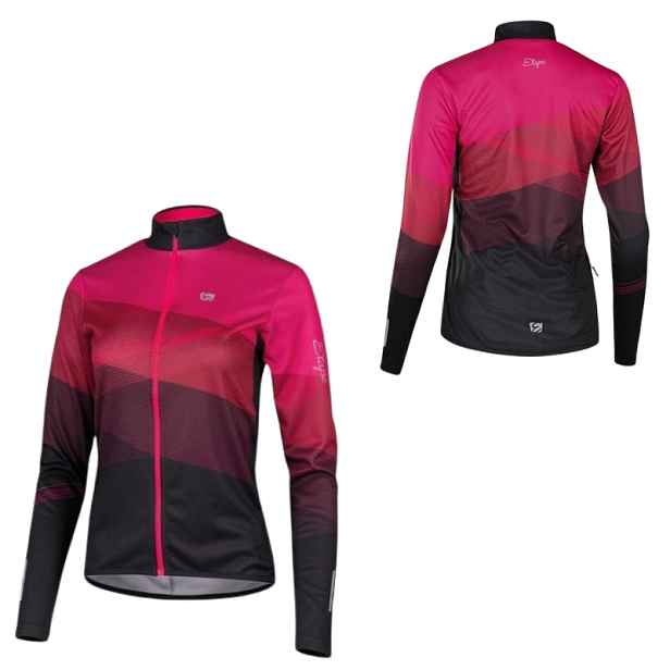 Dámský cyklistický dres s dlouhým rukávem Etape Gaia magenta