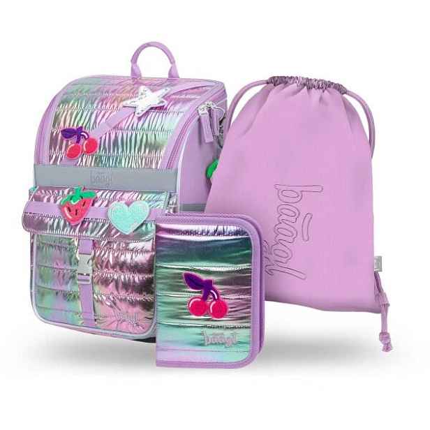 BAAGL 3 SET ZIPPY LAVENDER Školní set