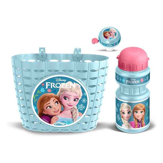 Cyklistická sada Frozen II (košík, láhev, zvonek)