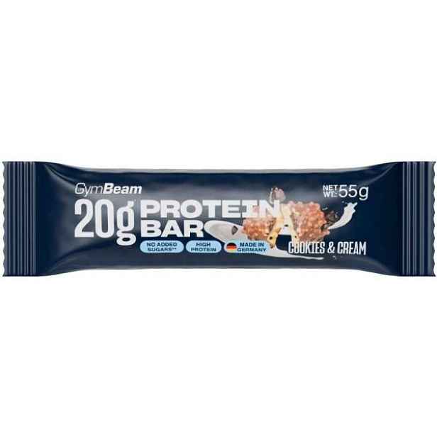 GymBeam PROTEIN BAR 55 G COOKIES KRÉM Proteinová tyčinka , G