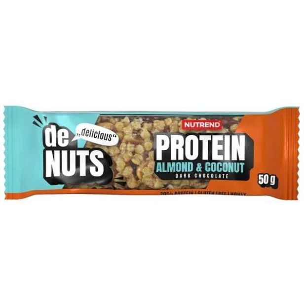 Nutrend DENUTS PROTEIN 50 G MANDLE + KOKOS Energetická tyčinka , G