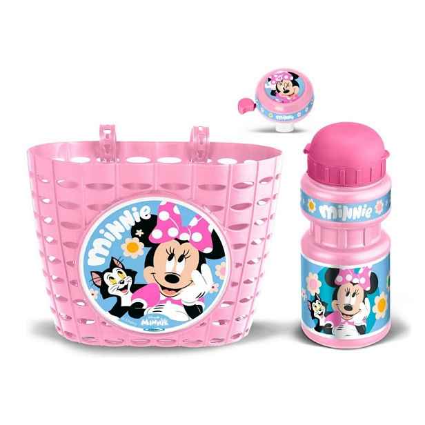 Cyklistická sada Minnie (košík, láhev, zvonek)